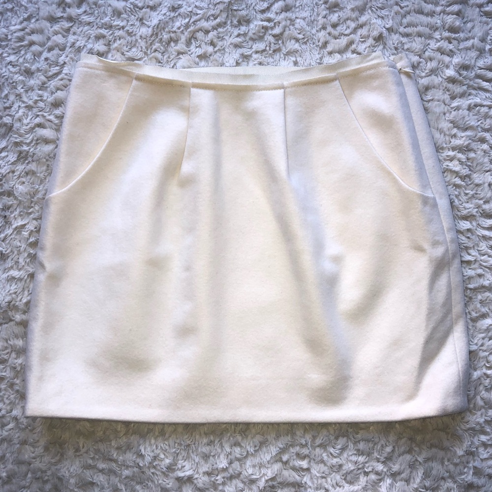 J Crew wool mini skirt with pockets